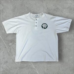 Vintage Biker Gang Henley Button "Deacons of Deadwood" Texas Shirt